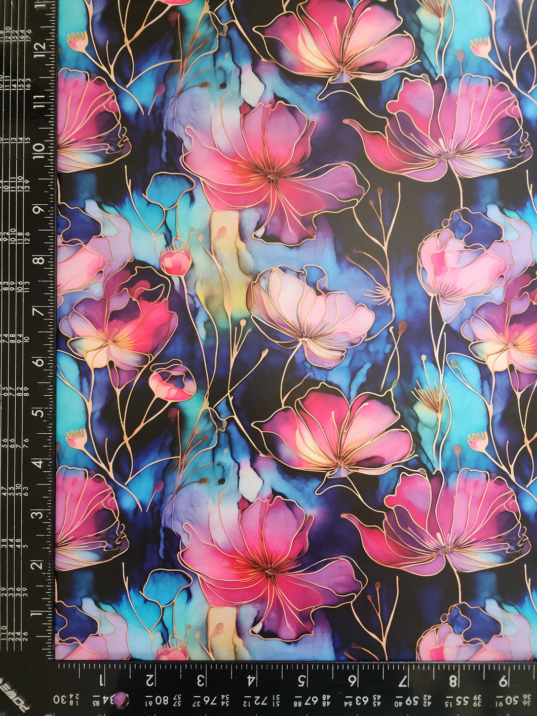 Lightweight Smooth Vinyl : Alcohol Ink Floral - 18xwov